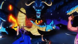 Oden slashed Kaido directly, reappearing the two-sword style, burning to the point of explosion