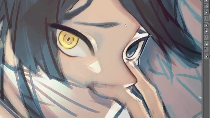 Trying a new painting technique! Using black and white layering for semi-impasto? It's that cool!