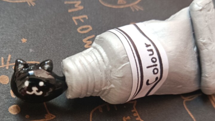 ［صنع يدوي بالصلصال］طلاء يُمكنك عصره ليخرج منه قطط صغير؟!