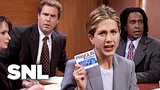 [Saturday Night Live] Rachel pitched at the conference! So funny!