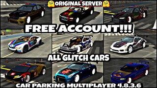 || Free Account Giveaway303 || 12 Glitch Cars New Design || Car Parking Multiplayer 4.8.3.6