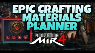 [MIR4] SOLVE EPIC CRAFTING MATERIALS PLANNER