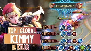 Kimmy Fast Farming! 8 Minutes Full item! [ Kimmy Top 1 Globa ] - Mobile Legends