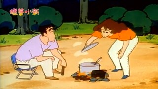 [Crayon Shin-chan] Đi cắm trại nơi hoang dã và dựng lều, đốt lửa và nấu cơm cà ri Ngủ vào ban đêm kh