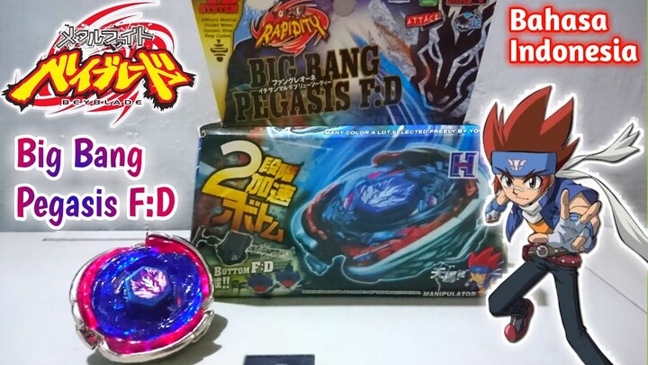 Review Beyblade Big Bang Pegasis F:D merek Hongyi Mainan&Hobi part 4 [BAHASA INDONESIA]