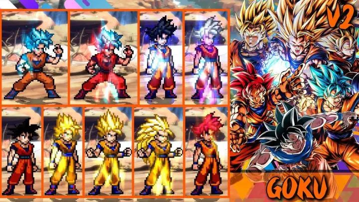 Mugen char Goku All forms V2 feito por Sonikku TSK