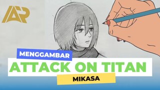 menggambar Attack on Titan Mikasa