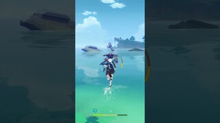bro walks on water like Jesus 😱🤯 #shorts #genshinimpact #gameplay