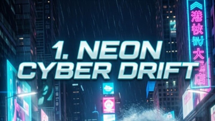 Neon Cyber Drift City Night Roads.