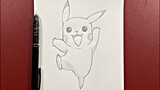 Easy cartoon drawing | how to draw pikachu step-by-step | pencil