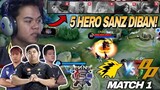 5 HERO SANZ DIBAN SEMUA !! BELUM TAU SANZ MEREKA !! ONIC VS OUTPLAY MATCH 1 - MSC 2023