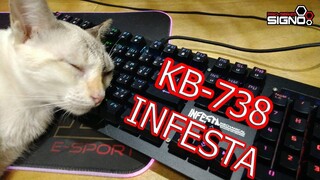 คีย์บอร์ด แมคคานิคอล ราคาถูก SIGNO KB-738 INFESTA