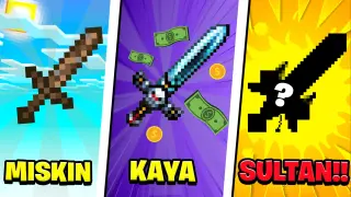Pedang Orang Miskin VS Kaya VS Sultan Di Minecraft!! Yang Terakhir Paling GILA!!😱😱