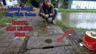 Mancing Ikan Lele di Got Kecil || Banyak Lele Di Balik Lubang Ini Broo!!