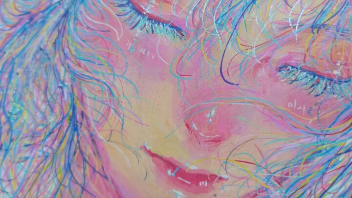 [Flip-and-See] A painting drawn with acrylic markers while secretly goofing off in class