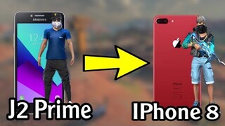 J2 Prime TO IPhone 8 Plus 📲 Free Fire 🥶 ❤️