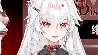 [Live2D model display] White hair♥Red eyes♥Mask♥Big tail can be rubbed?