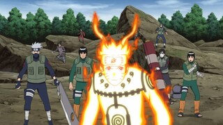 Naruto mostra a forma de chakra da Kurama na frente da Aliança Shinobi - Hinata diz ser inútil