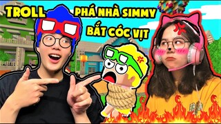 PHONG CẬN TROLL MÈO SIMMY PHÁT KHÓC PHÁ NÁT NHÀ BÉ MƯA | BẮT CÓC TRƯỞNG TEAM MR VỊT TRONG MINI WORLD