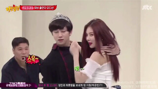 Kim HyunA and Kim Heechul danced red together on the show, their dancing skills were perfect, Heechu
