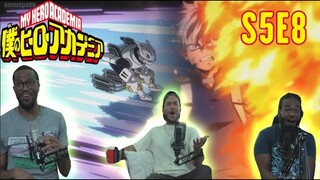 MY HERO ACADEMIA SEASON 5 EPISODE 8 REACTION | ANIMATION WENT CRAZY!!