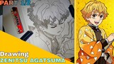 Menggambar Zenitsu agatsuma dari anime demon slayer⚡ [Part 1/2]