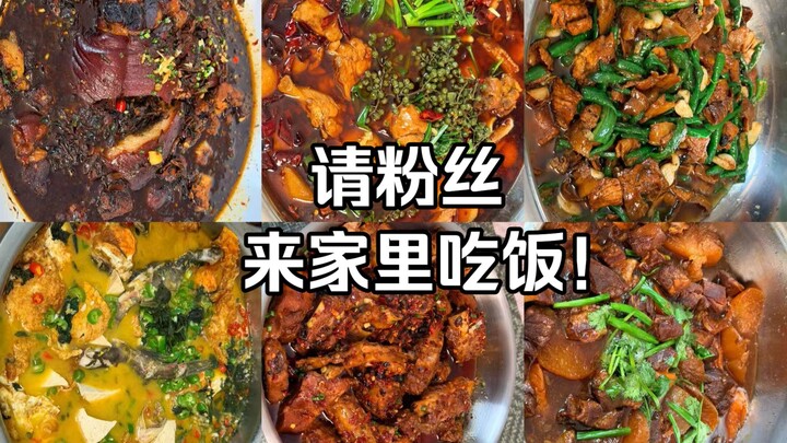 Sợ fan ăn không no, nên mỗi món đều làm tới bốn năm cân; phần lớn nhất là năm cân chân giò và bốn câ