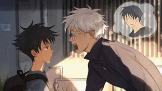 Drawing K̶i̶k̶o̶ Gojo Satoru🟣, from anime Jujur kasian