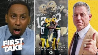 Stephen A. backlash Troy Aikman doesn't believe Aaron Rodgers & Packers are NFC favorites ​
