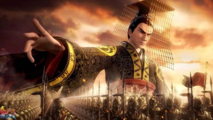 The king of Qin swept Liuhe, how majestic the tiger looked, swung his sword to cut through the float