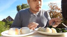 ASMR Chinese Food: Salted Custard Buns, Xiao Long Bao (Soup Dumplings) & Spinach