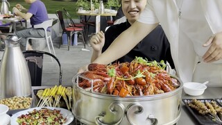 الوجبة الخامسة من تبادل الأوراق مقابل الطعام، شكرًا للرئيس على ضيافته الحارة، لقد استمتعت حقًا، شكرً