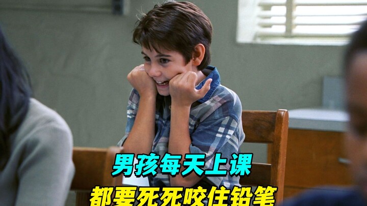 Every day in class, the boy clutches his pencil so tightly that it feels like he’s biting down on it