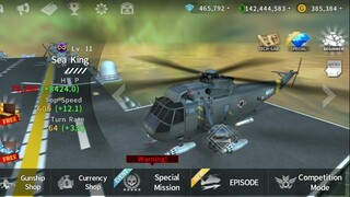 Gunship Battle: SEAKING Helicopter gameplay..