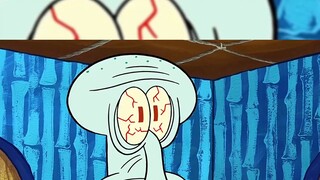 Under SpongeBob's crazy torture, Squidward finally mutated and returned to his original form