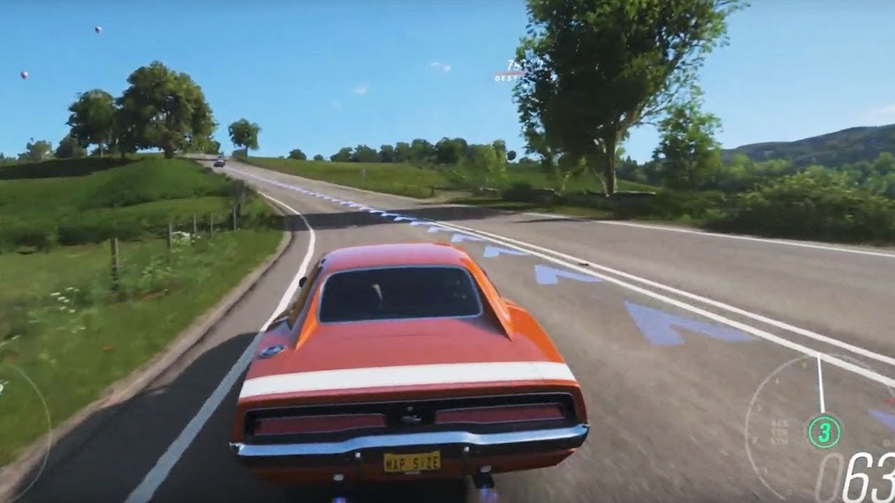 Scale of Forza Horizon 5's map compared to 4's (Using road width