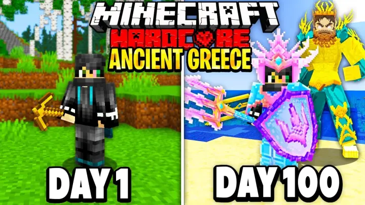 I Survived 100 Days in Ancient Greece on Minecraft.. Here's What Happened..
