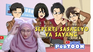 Sakit Perutku NGAKAK Begini! React Animasi PODTOON   Podcast Attack On Titan!