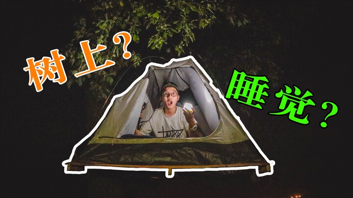 Sleeping in a tree? What happens when a guy builds a house and hangs it from a tree to spend the nig