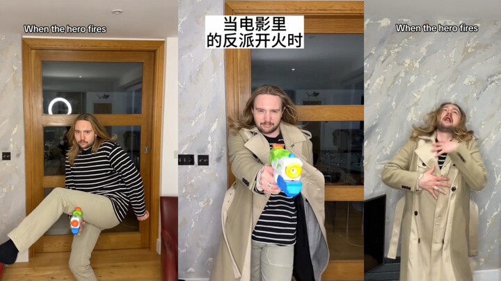 When the heroes and villains in a movie clash