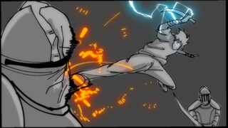 6 hours of hard work on the "I Level Up Alone" fan animation - Seong Xiao-Woo VS Iron Knight