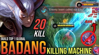 20 Kill!! New Emblem For Sidelane ~ Susanoo Skin ~ Build Top 1 Global Badang - Mobile Legends