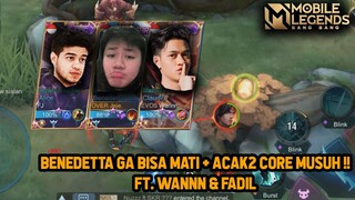 BENEDETTA OFFLANE TERBAIK! ACAK2 CORE MUSUH + SUSAH MATI ft. Wannn & Fadil - Mobile Legends