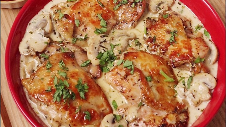 【carolehuyaya】ไก่ตุ๋นเห็ดครีมกระเทียม