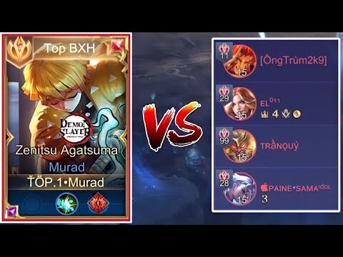 TOP.1 Murad Đụng Độ Team Toàn Top Tướng Và Trận Đấu Căng Tới Phút Cuối Cùng - Liên Quân Mobile