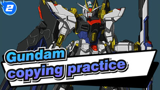 Gundam|[Digital Plate Dtawing]STRIKE FREEDOM GUNDAM copying practice_2