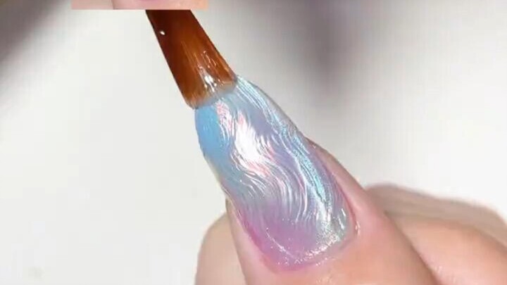 Tutorial kuku | Kuku ombre berkilauan ala fantasi