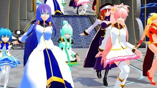 【MMD ギャラクシーエンジェル】ムーンエンジェル隊でオツキミリサイタル