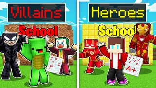 Hero School vs Villain School - Maizen JJ vs Mikey in Minecraft! - Parody Story