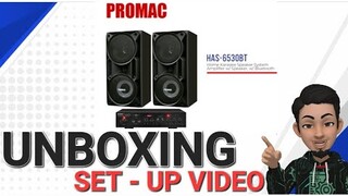 UNBOXING PROMAC HOME KARAOKE SPEAKER HAS-6540BT | QUICK SET UP VIDEO